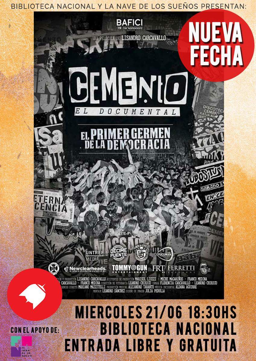 <a href="/CementoDoc/">CEMENTO-ElDocumental</a> en <a href="/lanaveonline/">La Nave Delos Sueños</a>  proximo miércoles 18:30 hs 💪 #aguanteelcineargentino