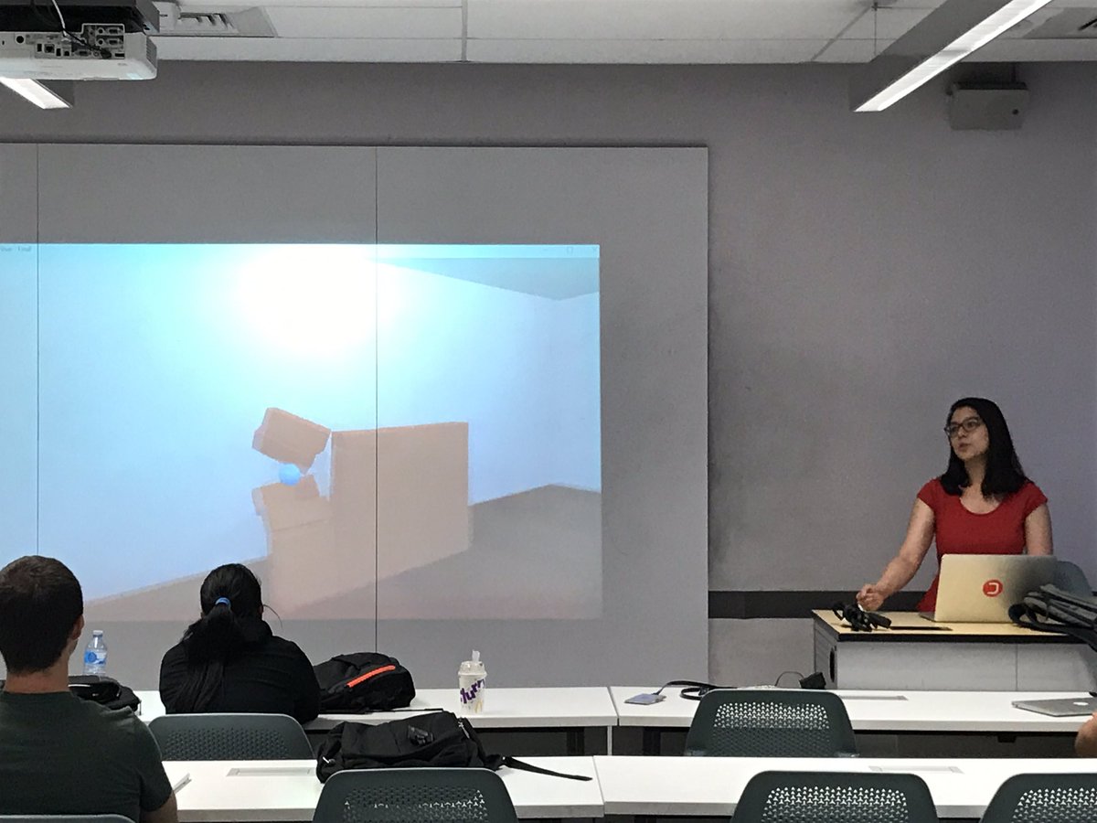 cecilphillip's tweet photo. Here's Ms. @3SleepyOwls showing her #cs50xmiami project built with @unity3d 😎 https://t.co/K00qxbBXTj