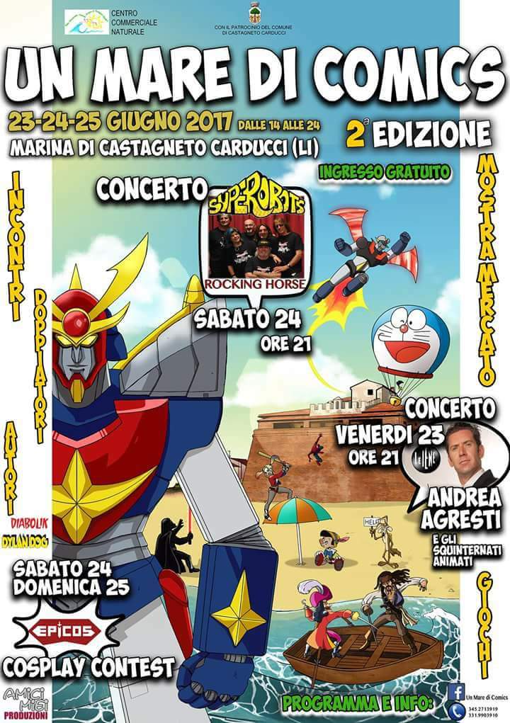 SupereroiM's tweet photo. #unmaredicomics dal 23 al 25 giugno a #castagnetocarducci (Li). #fumetti #supereroimagazine https://t.co/6U9dNrubS1