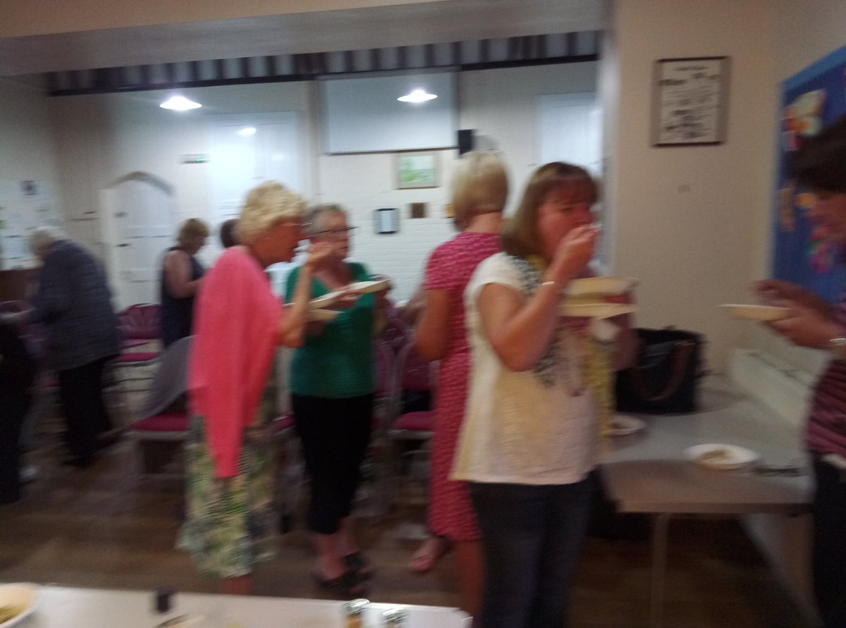 Kington St Michael WI enjoying a taste of #Lebanese #vegetarian #recipes @TheBathWI @TasteofWilts @WiltshireWI @HighLittletonWI.