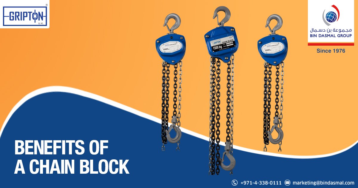 BinDasmalGroup's tweet photo. Have a glimpse on the top 5 advantage of using #ChainBlocks in your lifting operations. Read now: https://t.co/gyJkht3JpD https://t.co/6tgZgRJMja