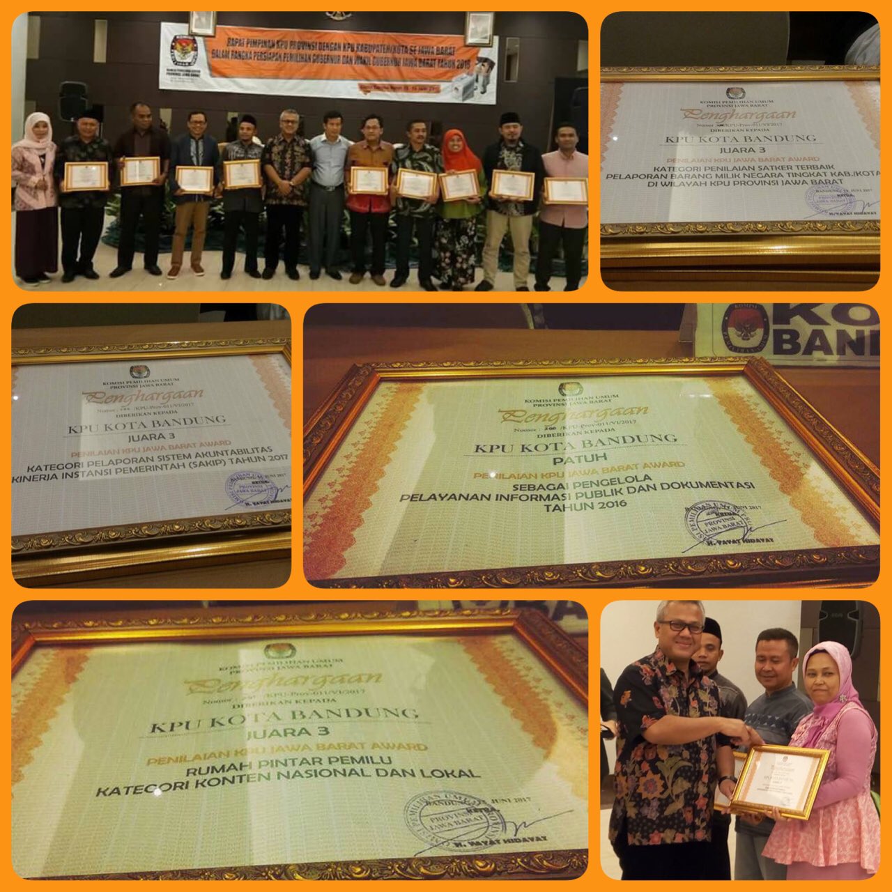 Kpu Kota Bandung On Twitter Empat Penghargaan Diraih Kpu