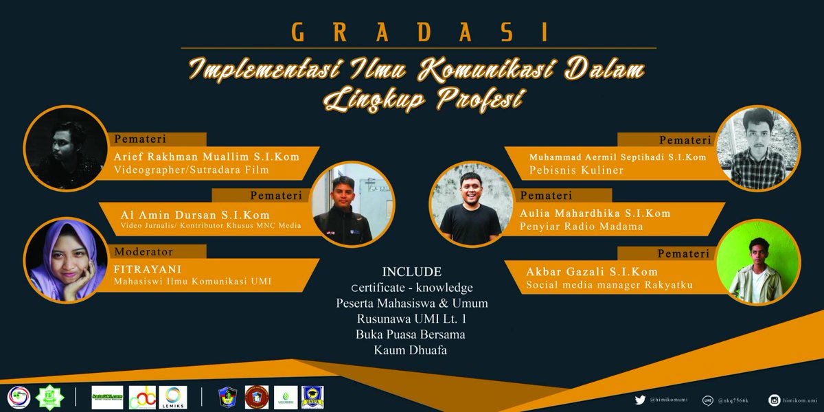Today, GRADASI will start. Lets join with us and get many knowledge about Communication Science and happyness. See you soon guys 🙌