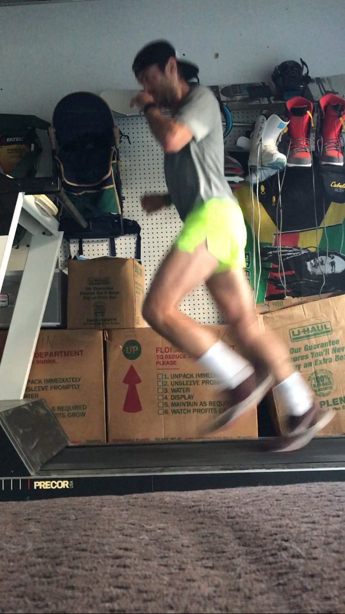 pwerhane's tweet photo. Figuring out ways to fit in the run when Daddy daycare is in session #kidsareinbed #dadtraining #dadbod #treadmill https://t.co/WHwzljlZY9