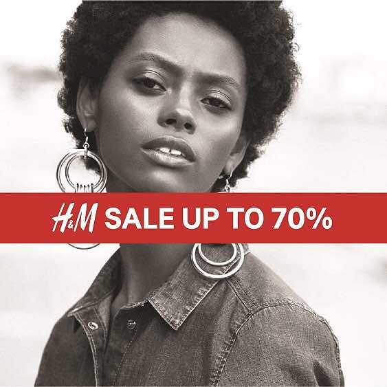 Shop now! Sale up to 70% off in all H&amp;M stores! What are you waiting for?