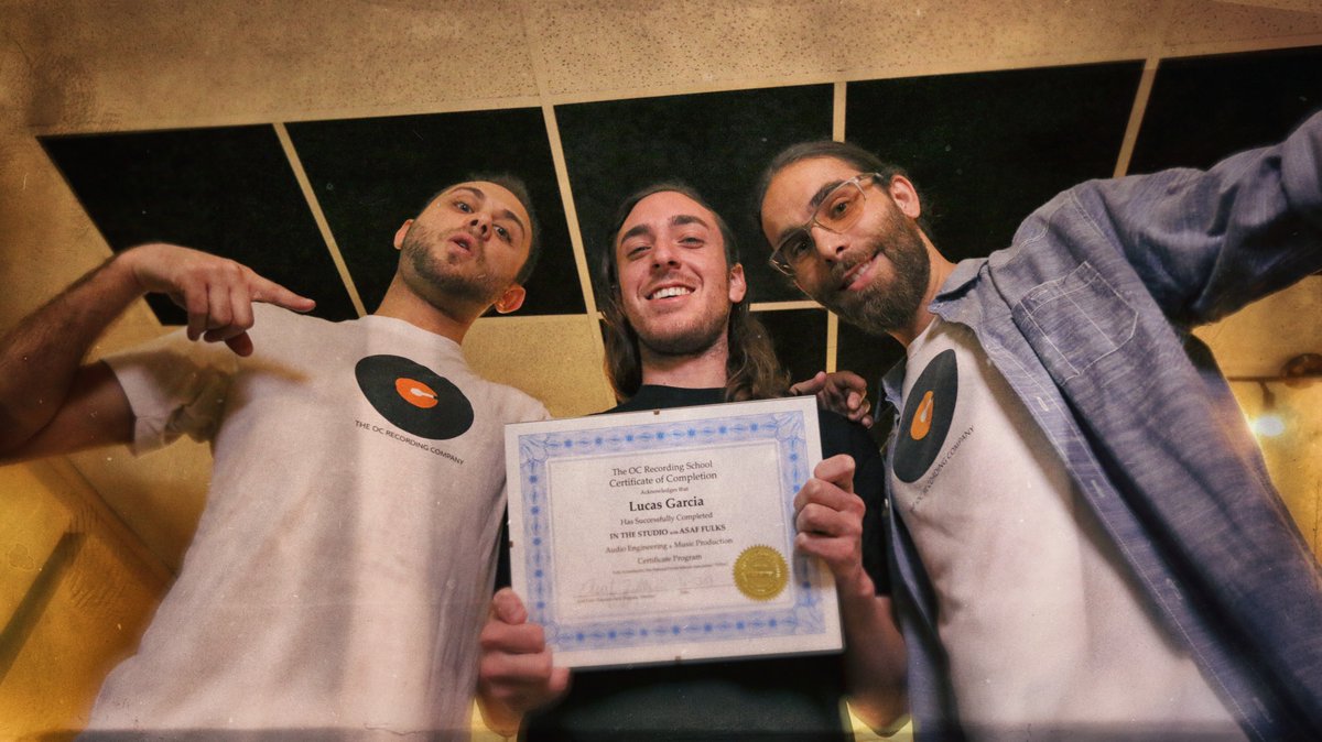 ocrecording's tweet photo. 🎓Congratulations Lucas Garcia on graduating our 30 week #audioengineering &amp; #musicproduction certificate program IN THE STUDIO #ocrecording https://t.co/8mhG9wGuWq
