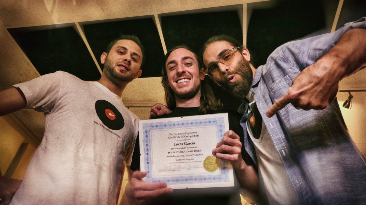 ocrecording's tweet photo. 🎓Congratulations Lucas Garcia on graduating our 30 week #audioengineering &amp; #musicproduction certificate program IN THE STUDIO #ocrecording https://t.co/8mhG9wGuWq