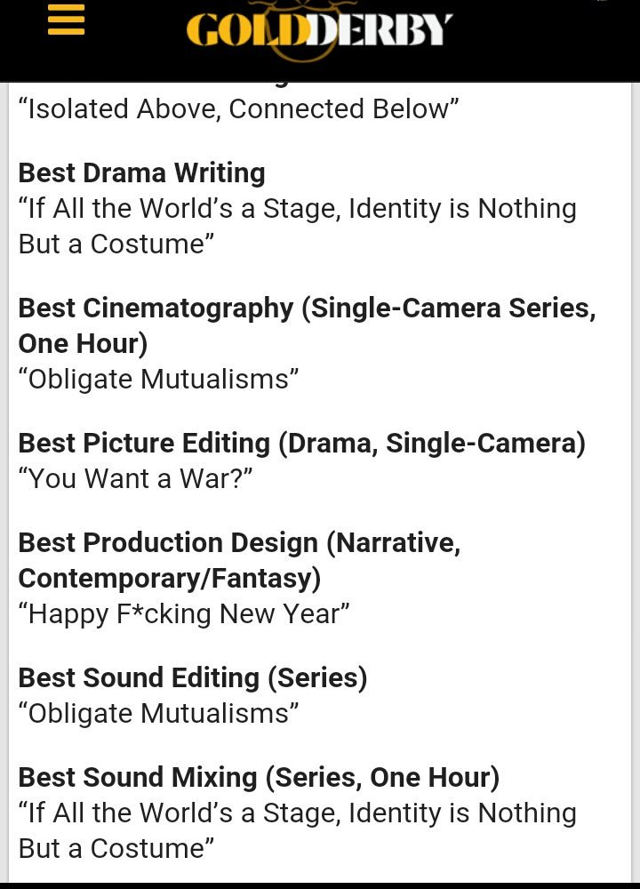 IAmWeCampaign's tweet photo. THIS IS THE OFFICIAL LIST OF @TheEmmys NOMINATIONS FOR @Sense8 YOU CAN SUPPORT THEM HERE https://t.co/YoV2tZTCN6

MAKE IT GO VIRAL https://t.co/rB54bR1yWg