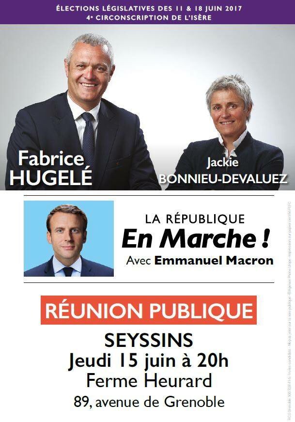 CE SOIR, 20H, SEYSSINS (Ferme Heurard - 89 av. de Grenoble). Venez nombreux, et dimanche amplifions le résultat du premier tour. #circo3804