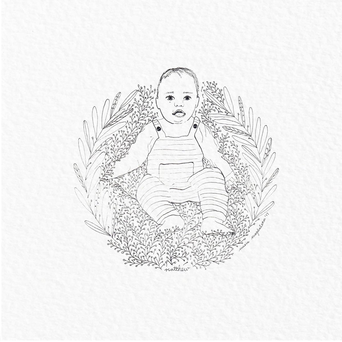 mm_atelier's tweet photo. Special commission for a baby boy's christening 🌱🌿👌🏼 #art #drawing https://t.co/THL0ZIZUOg