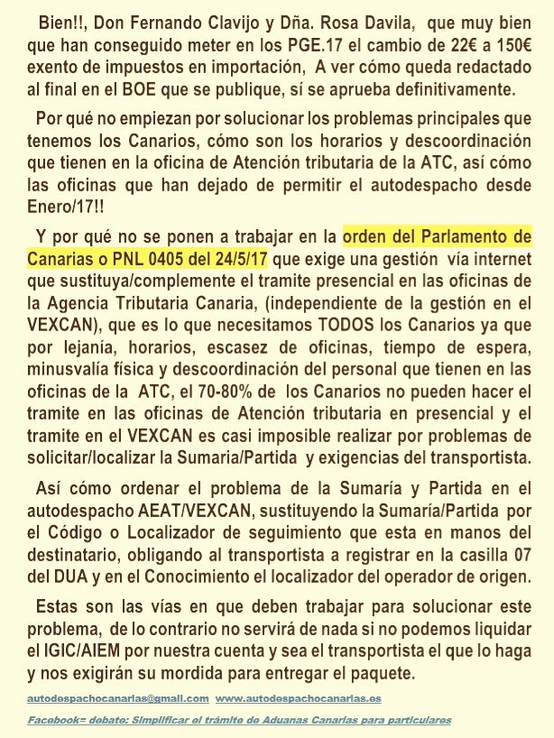 @EquipoClavijo <a href="/rdavmam/">Rosa Dávila</a> como cada semana les recordamos como solucionar el problema de las compras en importación, ¿estan haciendo algo ?