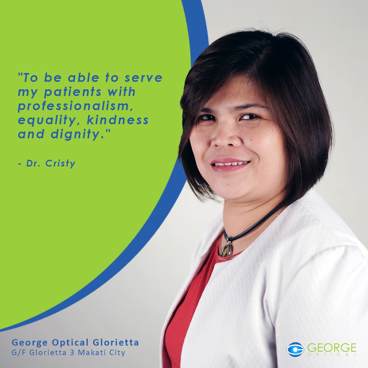 George_Optical's tweet photo. The next time you need professional service for your eye health concerns, look for Dr. Cristy in George Optical every Saturday at Glorieta 3 https://t.co/qMKsiUSfKI