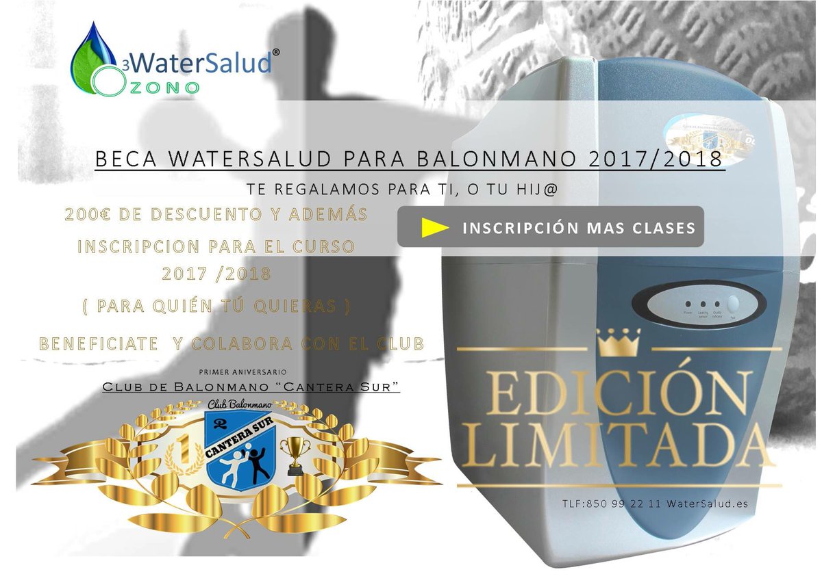 Por el I Aniversario del Club. 
Solo 50 equipos !! No dejes pasar la oportunidad de tener agua saludable en tu hogar
