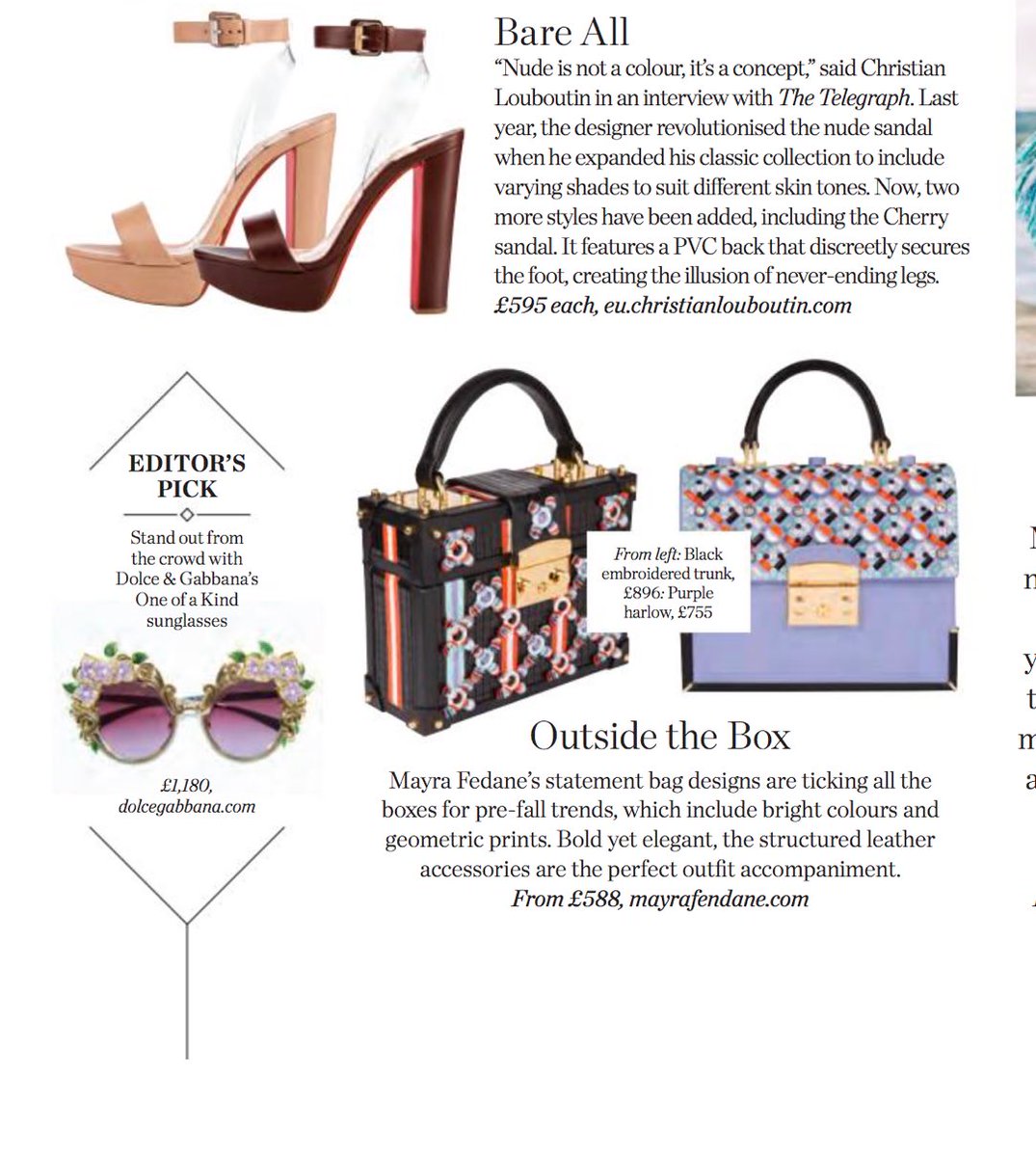 Platform_LDN's tweet photo. Notting Hill & Holland Park Magazine feature @MayraFedane 'outside the box' #boxbags https://t.co/VyPFdqEU8J