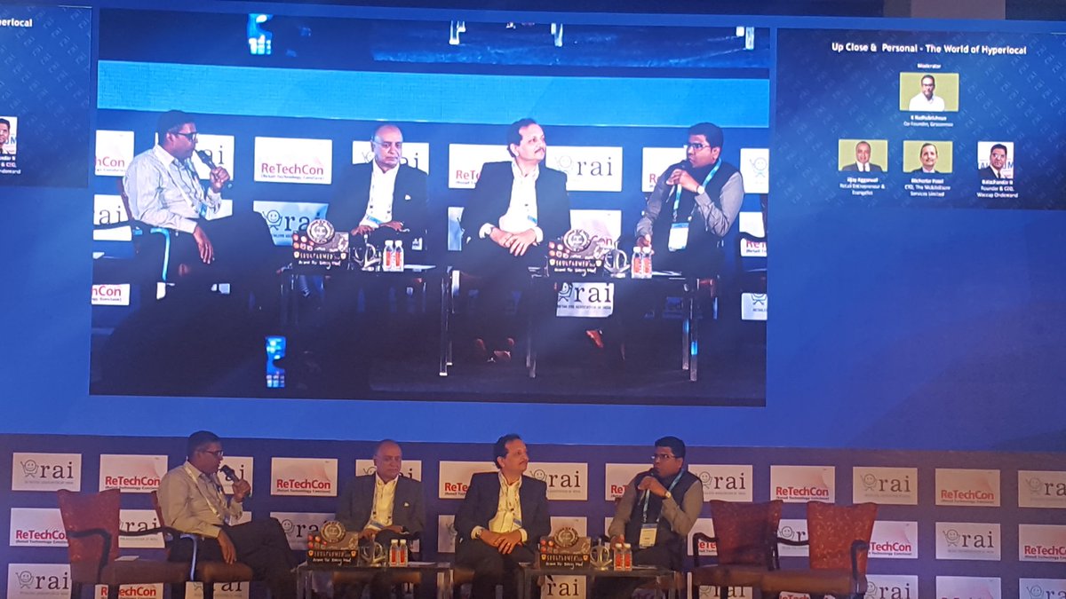 kunalm77's tweet photo. #ReTechCon2017. An engaging session with the retail stalwards on hyper local discussions on grocery with @AjayKLISMA @Meheriar https://t.co/zkMbrO72if