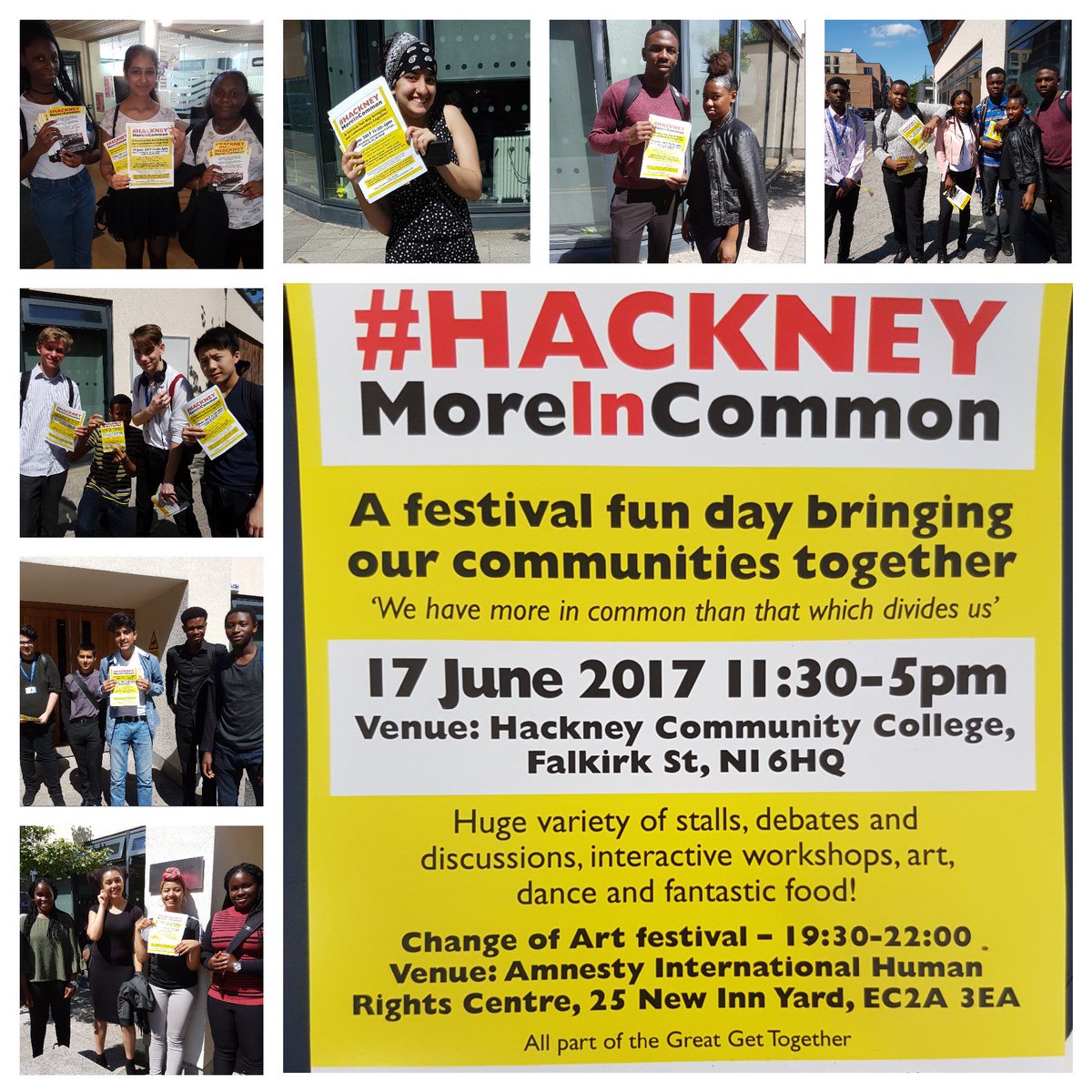 BillieInaBox's tweet photo. Bridge out in full force leaflet dropping fir Saturdays event! #HackneyUnites #hackneymoreincommon https://t.co/XgZcWD2MYt