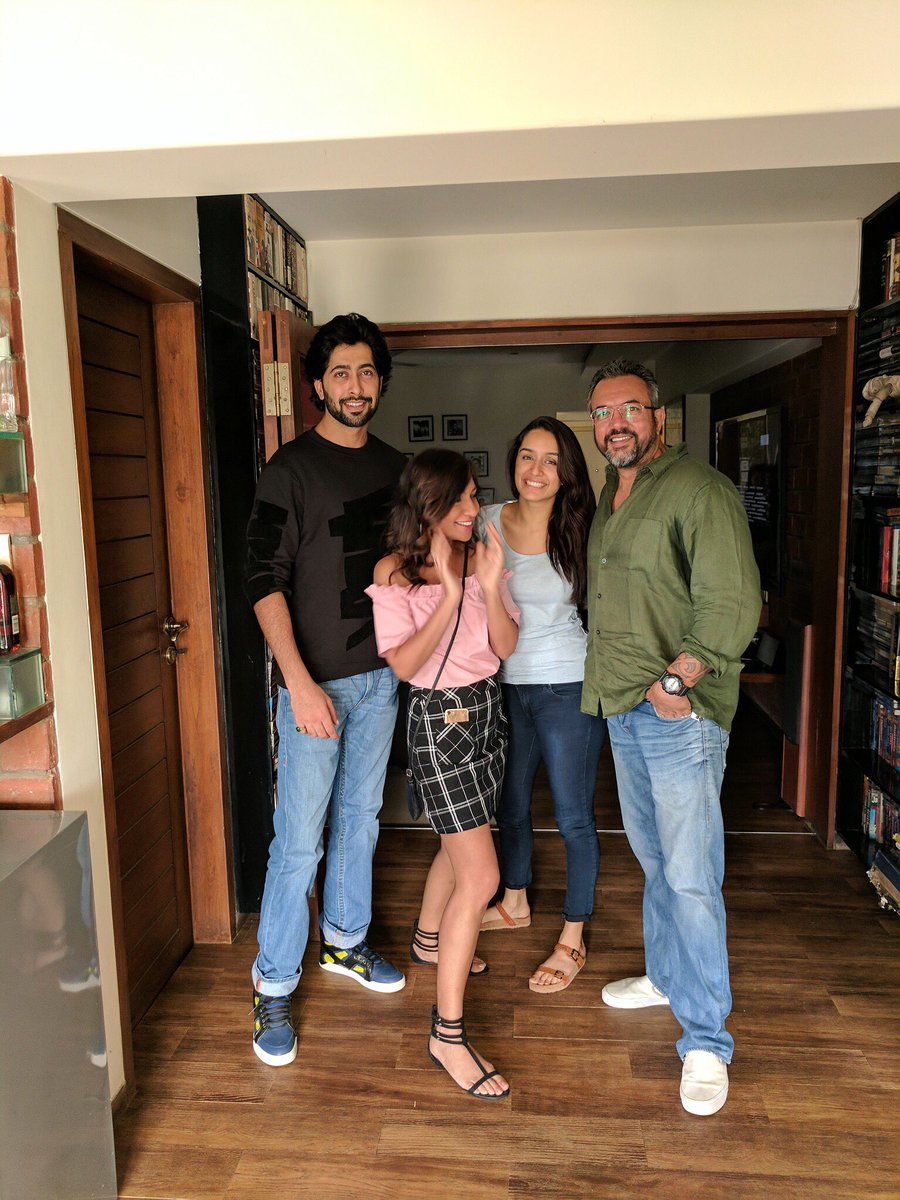 MissMalini's tweet photo. Hanging out with @ShraddhaKapoor and the @haseenamovie team today! Who's pumped for the film release? #HaseenaParkarTeaser #InformalMeet https://t.co/ELoHQCoLEJ
