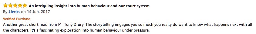 CityFictionLtd's tweet photo. An intriguing insight into human behaviour and our court system"  says the reader of our latest 5 star review #kindle #paperbacksummer https://t.co/q52ufeK3qW