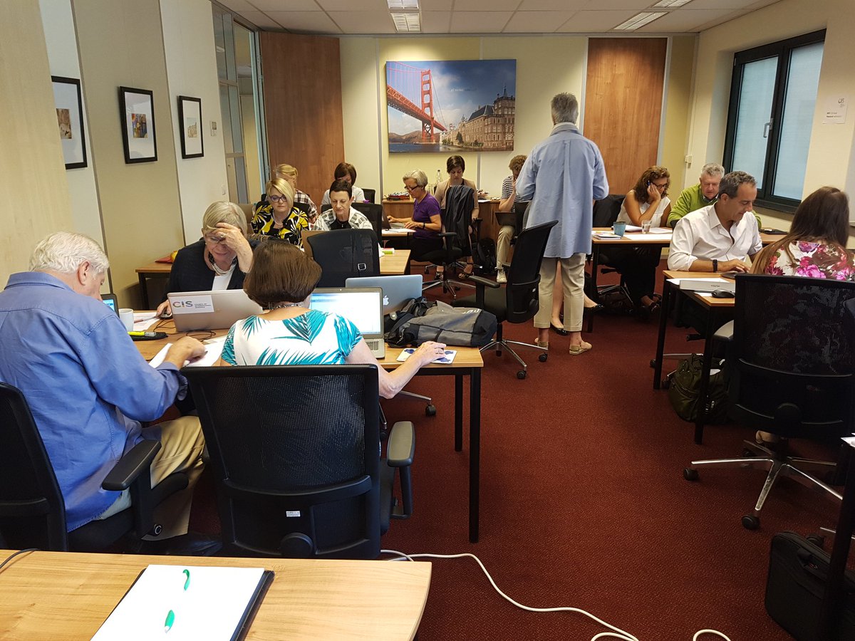 RayDavis5's tweet image. CIS staff using the on line training for Evaluation Team Members.