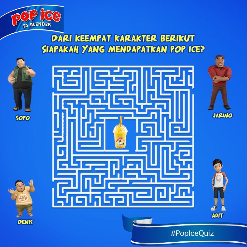 PopIceOfficial's tweet photo. Pertanyaan: Dari keempat karakter berikut siapakah yang mendapatkan Pop Ice?

Good luck :)
#PopIceExtraTime https://t.co/KEvX2GL9w3
