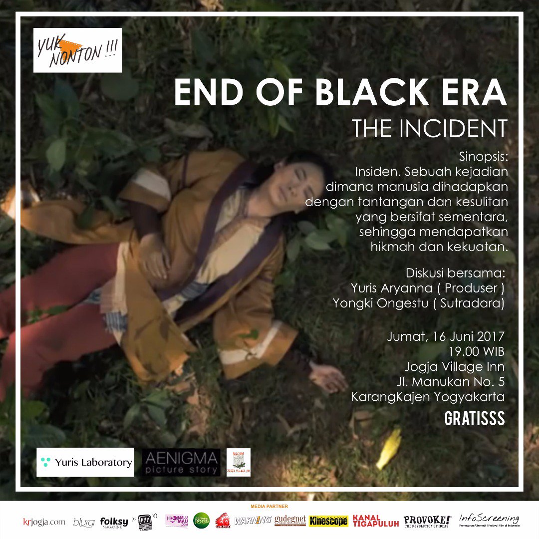 16/Jun/2017 | 19:00 | Screening “End of Black Era" | Jogja Village Inn | FREE <a href="/pamityang2an/">PYY Qwerty Radio</a>