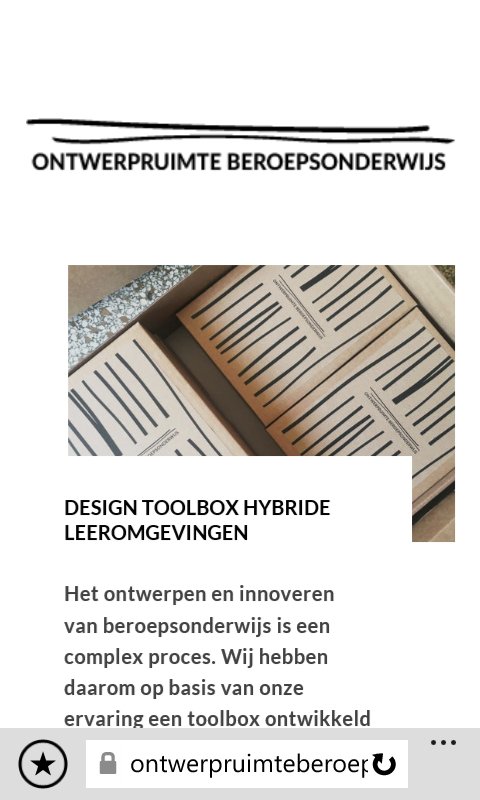 Ontwerpruimteberoepsonderwijs.nl en Design tools in de lucht! <a href="/EricaAalsma/">De Leermeesters</a>