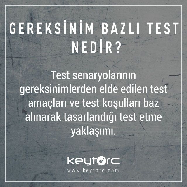 Keytorc's tweet photo. "#Gereksinim bazlı #test nedir?" 50 Soruda #YazılımTesti kitapçığını indirmek için: https://t.co/N5ycUF0Izy #test101 #SoftwareTesting https://t.co/7ULqTe6hP4