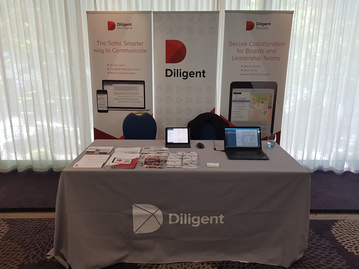 Jeffrev1's tweet photo. Stop by our stand at the #sharedservicesldn to see how you can securely distribute sensitive board materials and messages. @diligentHQ https://t.co/2Mq48CH6AG