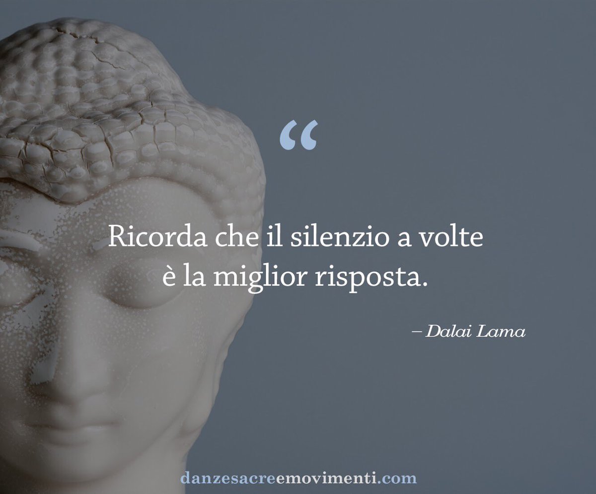 DMovimenti's tweet photo. Impara a praticare anche il #silenzio. #DalaiLama https://t.co/XgRF4r9PNH