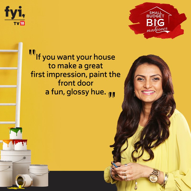 FYITV18's tweet photo. Want your house to make a great first impression? Vishakha tells you just what to do! #MakeoverTips https://t.co/65R8tOmr7b