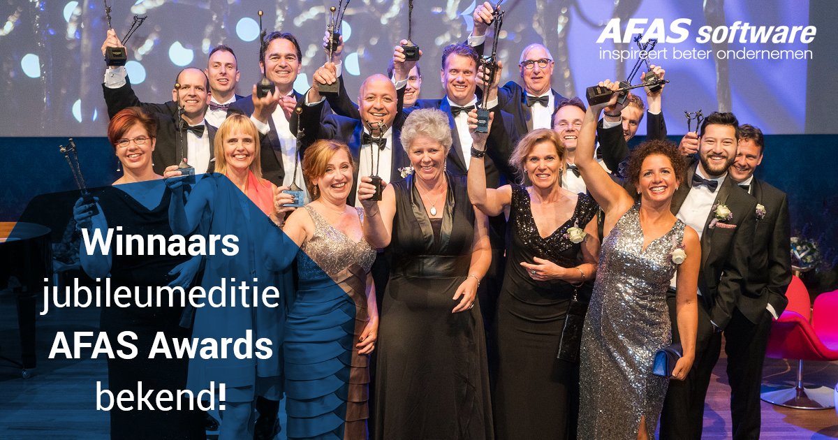 AFAS's tweet photo. Gisteren vond de tiende editie van de AFAS Awards in Leusden plaats. Wij feliciteren alle winnaars! https://t.co/jr83Dj1rI0 https://t.co/jUrXXbUh6Q