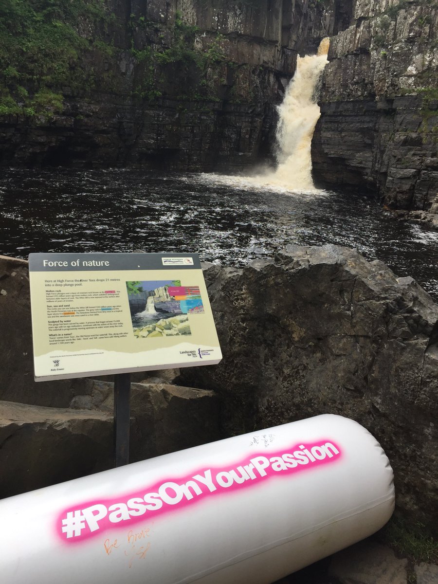 cdsport's tweet image. The #PassOnYourPassion baton continued its trip around County Durham with a walk to High Force yesterday!