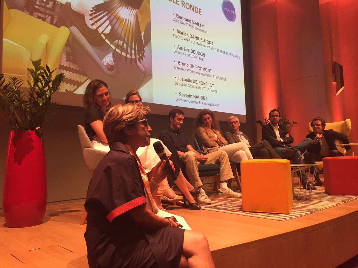 Gecina's tweet photo. Merci à tous les intervenants pour ces échanges passionnants sur l'évolution du monde du travail #GecinaLab https://t.co/4e56QdgUZU
