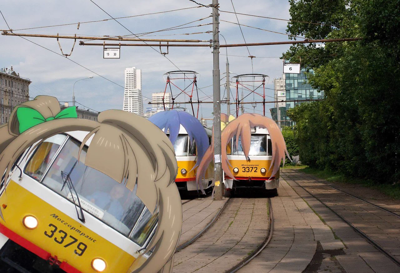 ロシアの鉄オタｗアニメキャラの髪と鉄道を組み合わせるコラが流行るｗｗｗ