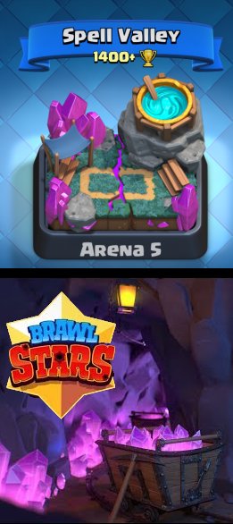 RedditBrawlStar's tweet photo. @Brawl_Stars  Brawl Stars is Just Underneath Arena 5 in CR 
By /u/EquiNyx22 @ClashRoyale  @nickatnyteYT @supercellgames https://t.co/kgpTmhaLVE