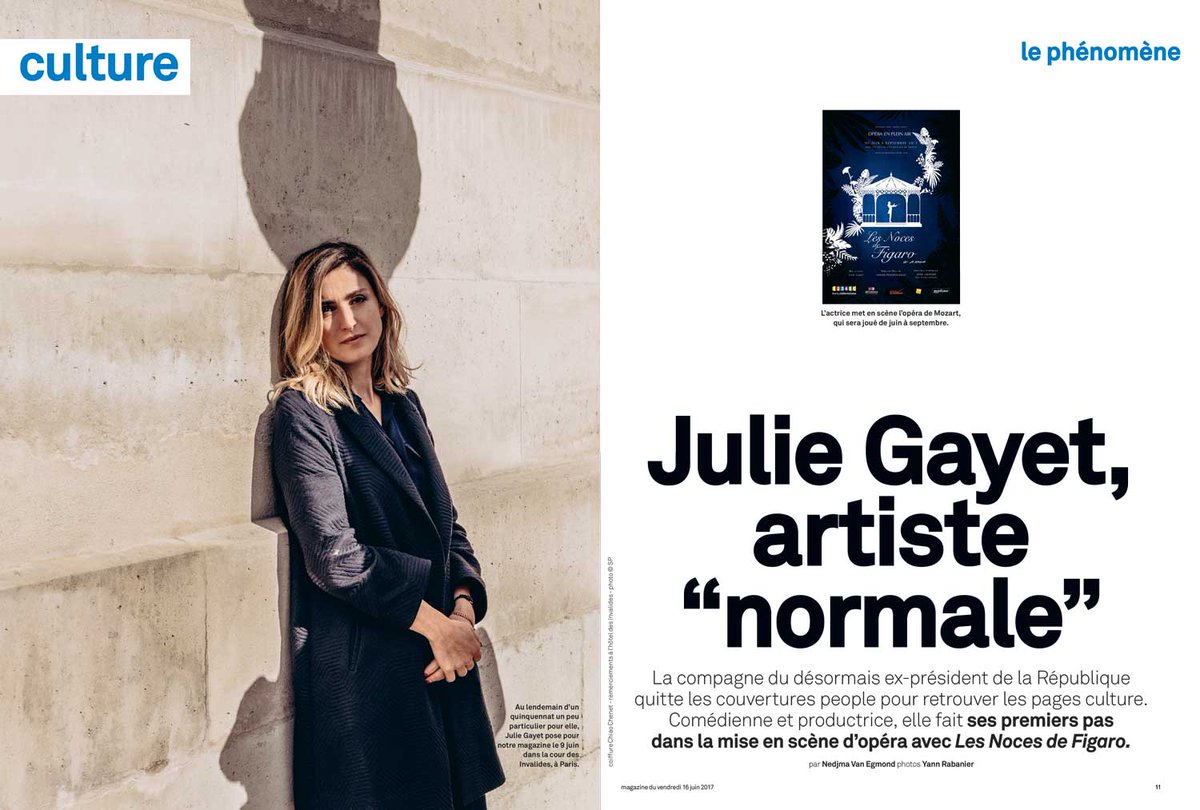 leparisienwe's tweet photo. Demain, rencontre avec Julie Gayet à l'occasion de sa première mise en scène d'opéra, Les Noces de Figaro #OperaPleinAir https://t.co/D5QayLpREG