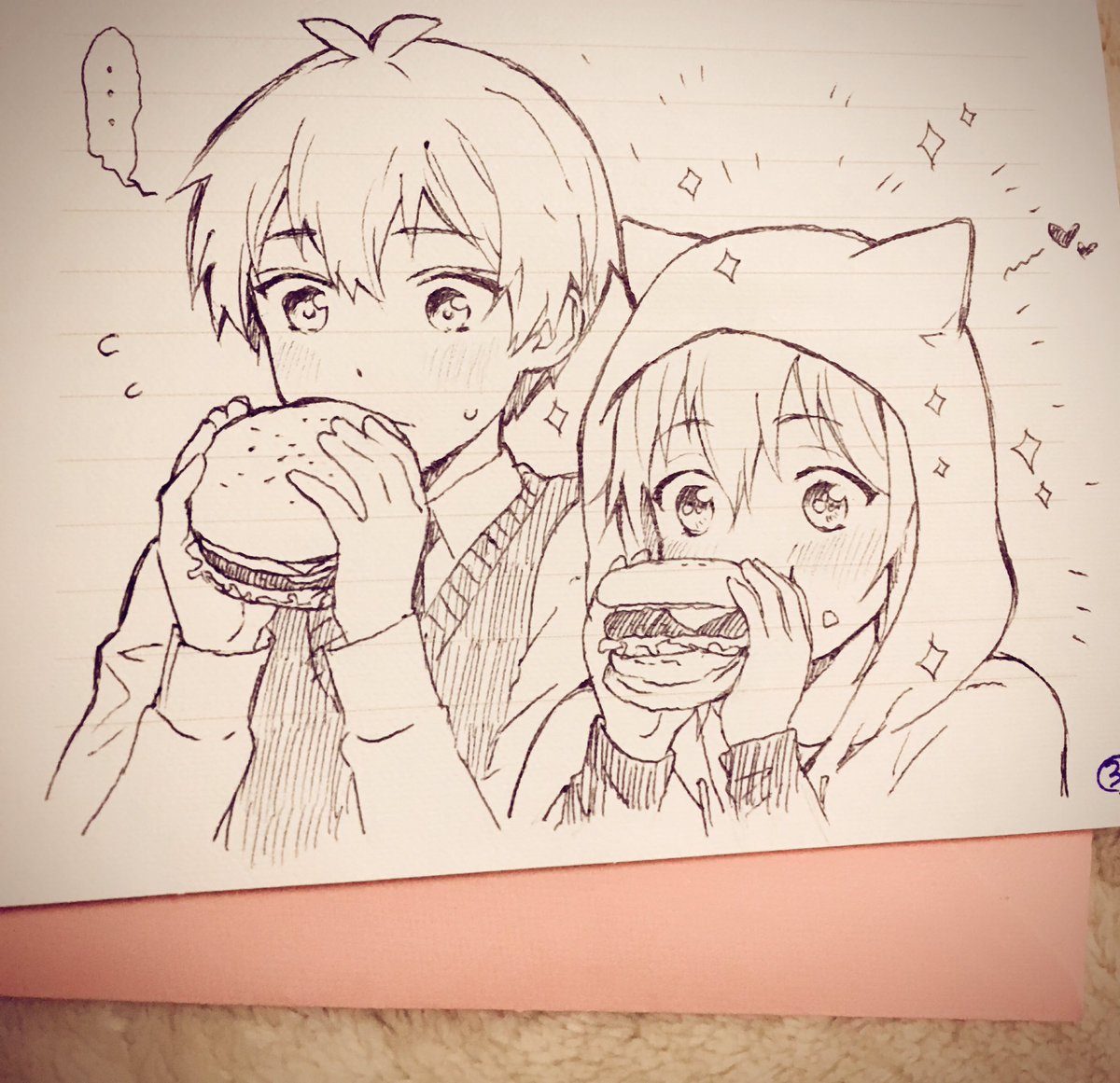 ぐぇえぇえ〜〜韓国から遥々PIAさんの可愛すぎる環壮ちゃん届いた…………
おっきいハンバーガーキラキラした目でほおばる環くんとジャンクフード初めてで戸惑うお坊ちゃまそーちゃん……尊いーーーーー😭😭😭🙏🙏🙏