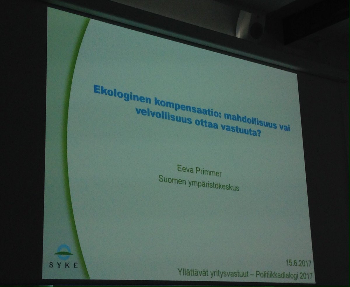 MinPekkonen's tweet photo. @NOWBiodiversity ja @EevaPrimmer aiheesta #ekologiset_kompensaatiot #politiikkadialogi @SYKEinfo @ymparistotieto  @FIBSry https://t.co/HS4sbtHcv2