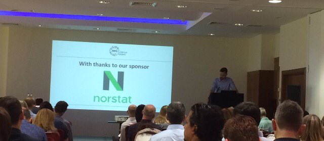 TweetMRS's tweet photo. Here's the chair of today's Media Research Summit, @konradcollao, thanking our sponsor @NorstatGroup and kicking the day off. #MRSlive https://t.co/26l0euEACN