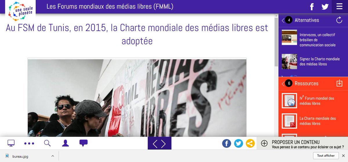 uneseuleplanete's tweet photo. On continue notre parcours dédié au #FMML. Découvrez et signez la charte mondiale des médias libres !
https://t.co/fdqZ4FvZ3S https://t.co/cWcwUqKDs4