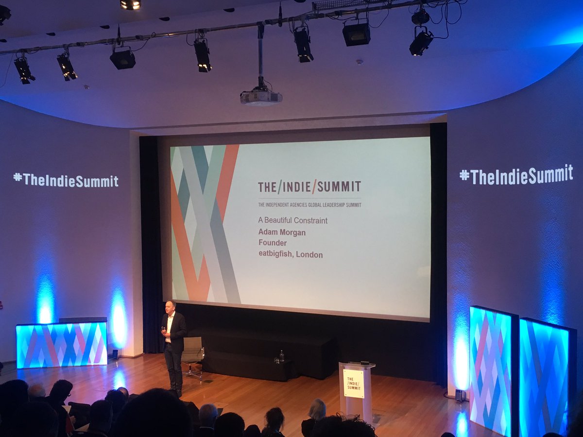 TheIndieSummit's tweet photo. Adam Morgan inspires our audience discussing how to do more with less #TheIndieSummit @ABConstraint https://t.co/GIzuaGvMFL