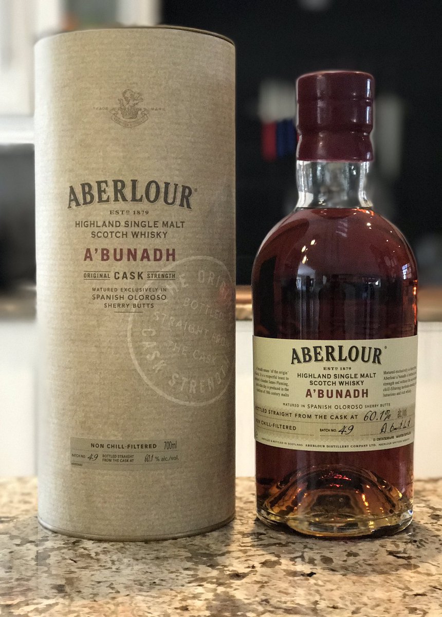 pswhisky's tweet photo. At 60.1% abv, this @AberlourVC A'bunadh will wipe away the winter blues🥃 #Batch49 #SherryBomb #CaskStrength https://t.co/caoNBiqeo8