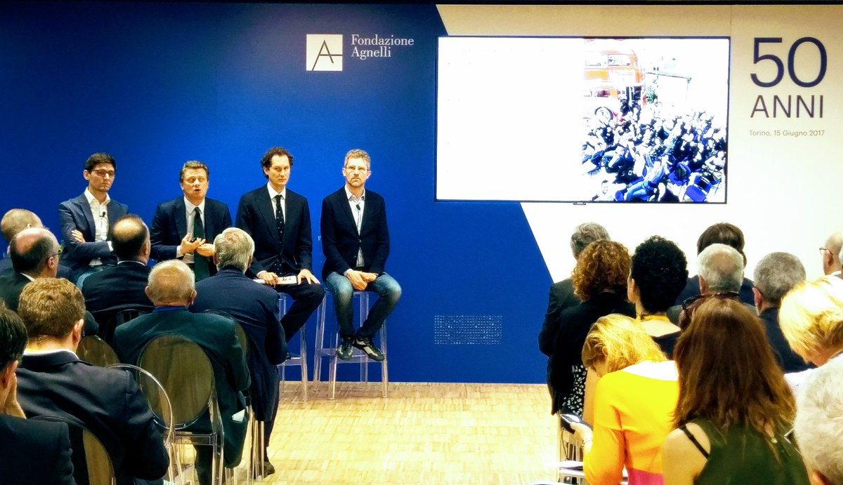 La #FondazioneAgnelli festeggia i suoi #FA50anni di attività a #Torino. Nuovo logo e nuove partnership <a href="/TalentGardenit/">Talent Garden Italy</a> <a href="/Technogym/">Technogym</a> #Siemens