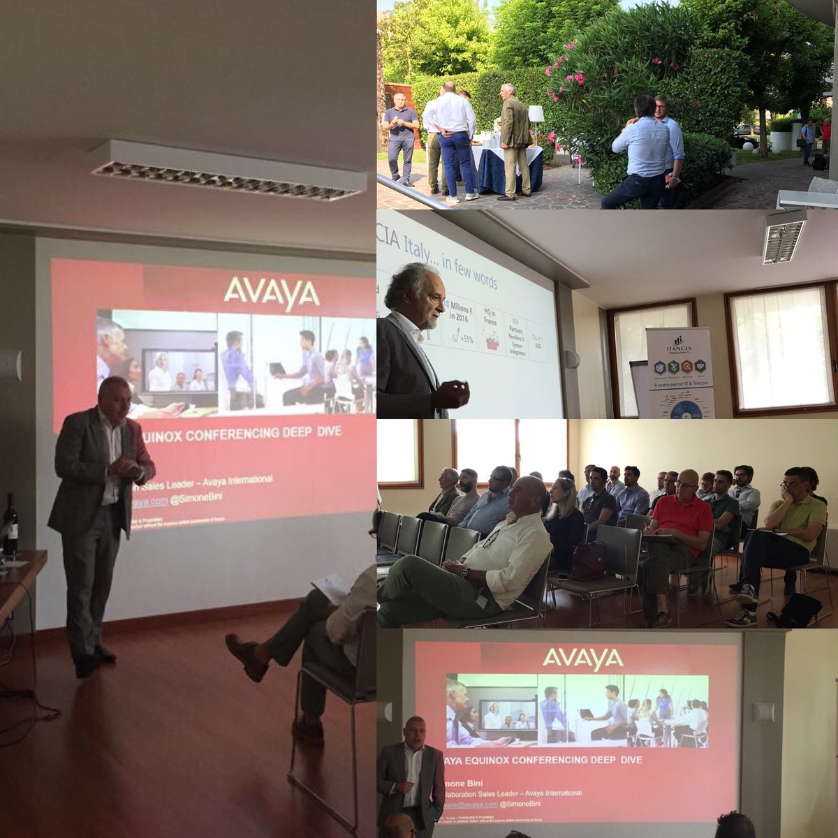 SimoneBini's tweet photo. @ITANCIA_Italia event to launch @Avaya #IPO10.1 and introduce #Equinox to our partner community in north-eastern Italy https://t.co/qnj1hSGXkV
