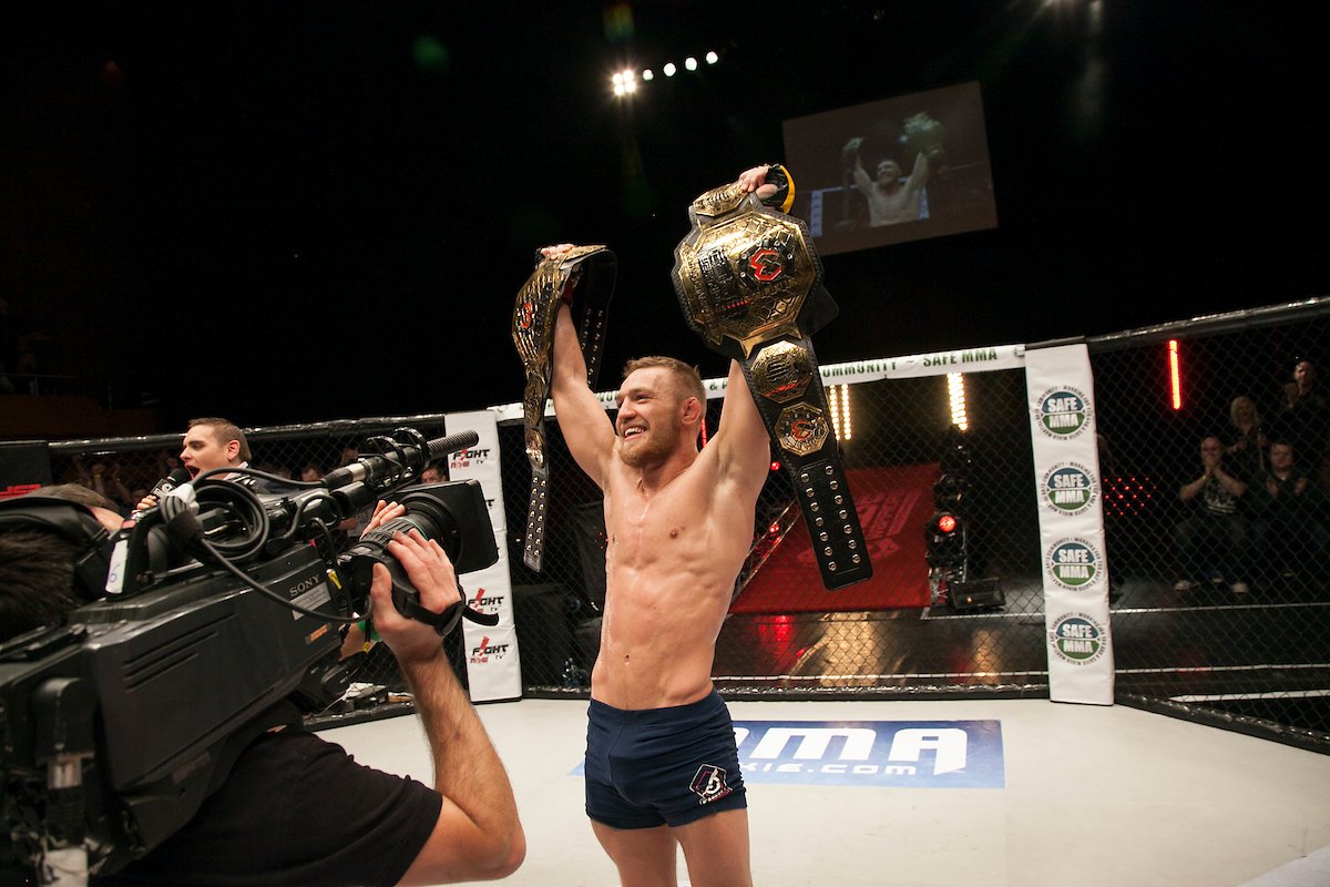 #MayweatherMcGregor is official!  

#TBT to <a href="/TheNotoriousMMA/">Conor McGregor</a> winning his 2nd CW belt in 2012! 

Good luck Champ, we're all in your corner 👊