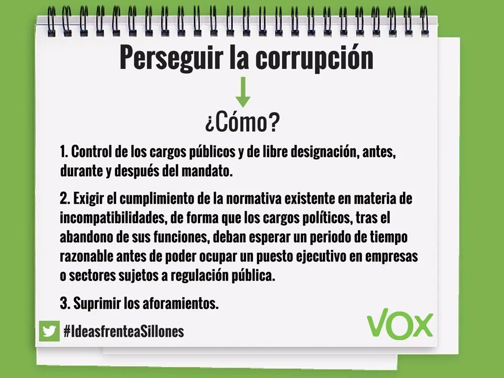 voxnoticias_es's tweet photo. #40AñosDeDemocracia y la corrupción sigue formando parte del sistema.
📗 Limpiemos nuestra democracia y a España de corruptos con @vox_es 👇 https://t.co/e0weeWOAkZ