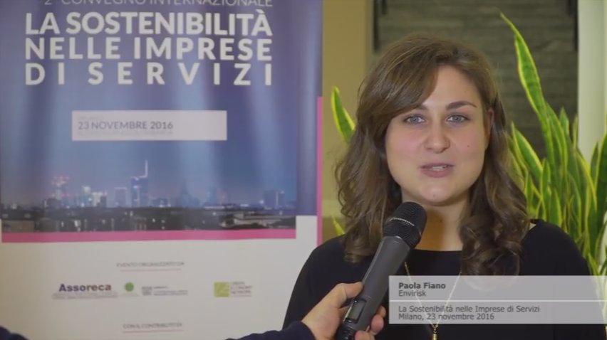 assoreca's tweet photo. Intervista a Paola Fiano di @envirisk al Convegno #assoreca16 >> https://t.co/f9ggcQJQFb https://t.co/vQJUaJ9xjf