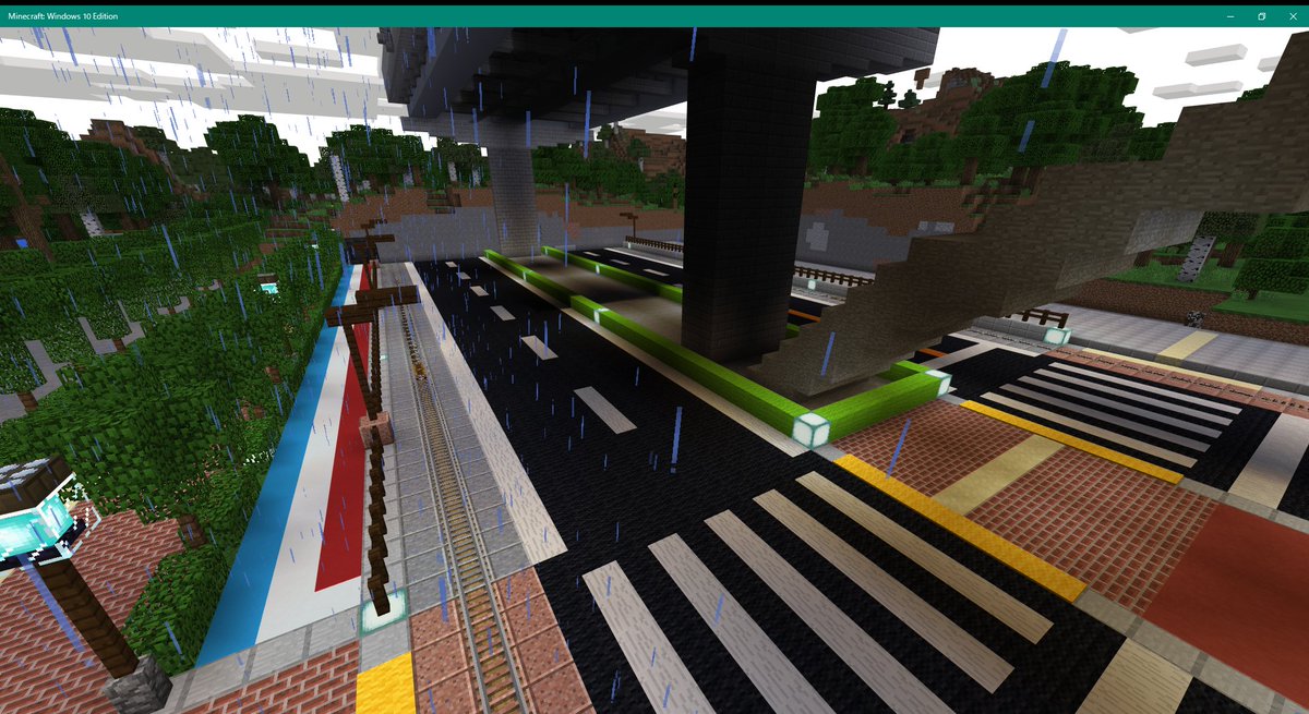 光楼市 Koro City Minecraftで都市開発 Auf Twitter 今更コンクリートブロック とやらが追加されているのに気付いたので 車線の間隔が6ブロックから5ブロックになる新道路規格区域のブロックをこれに交換していこうと思います 道路は黒の コンクリートパウダー