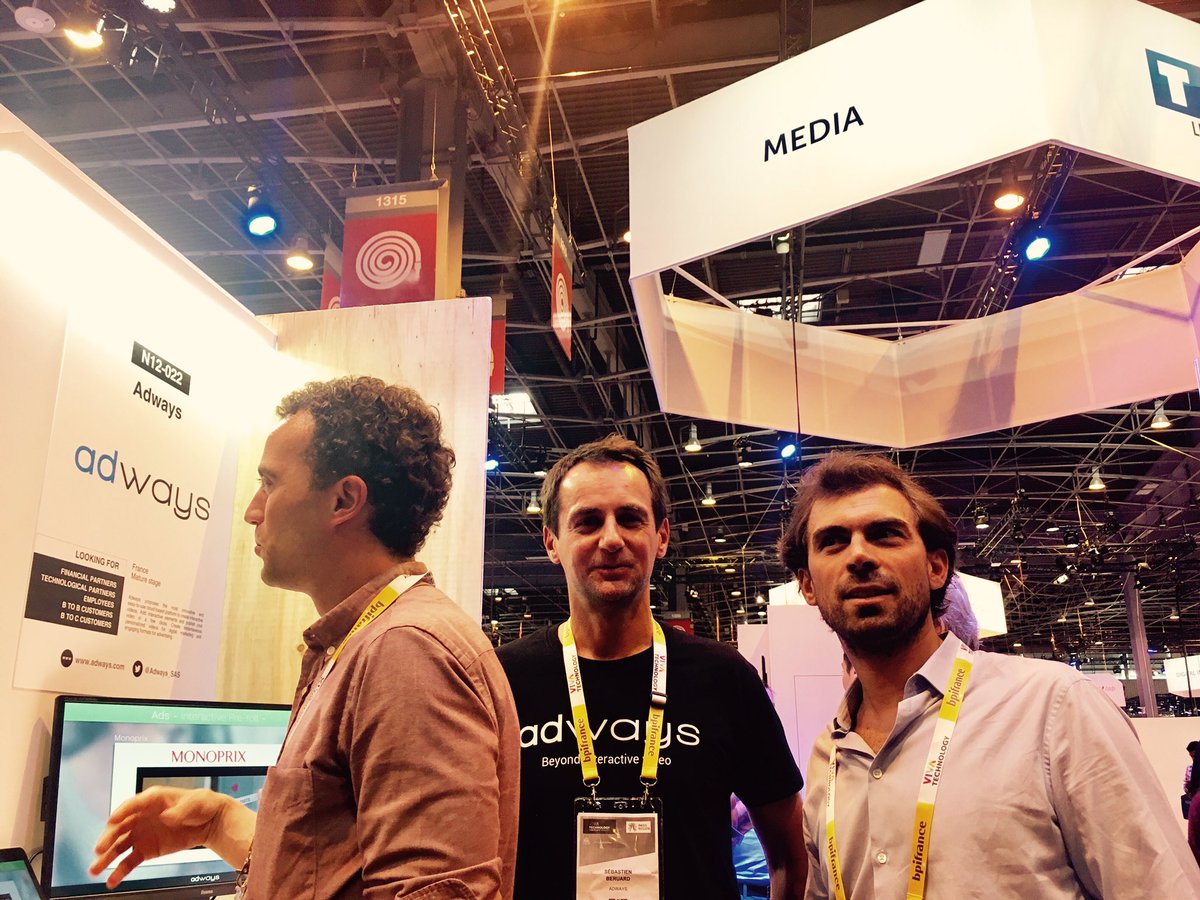 InnovMakers's tweet photo. You will find the @Adways_SAS team at the @TF1 stand where they'll be glad to welcome you! 😃N12-022 #VivaTech #fintechcorp #innovationmakers https://t.co/6I8fR5tshB