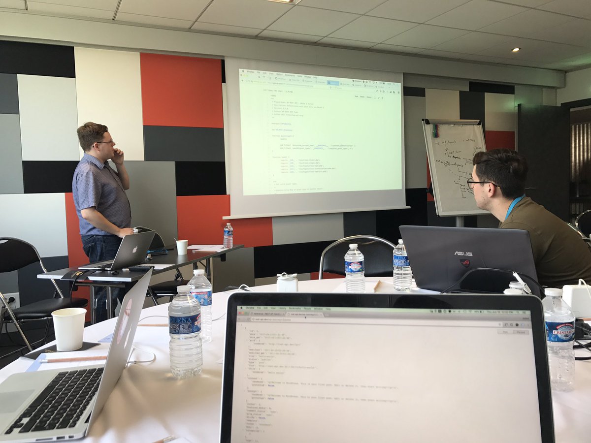 JulienMelissas's tweet image. Working on #wpapi documentation & #OAuth2 w/ @rmccue on contributor day 🤓 #wpeu